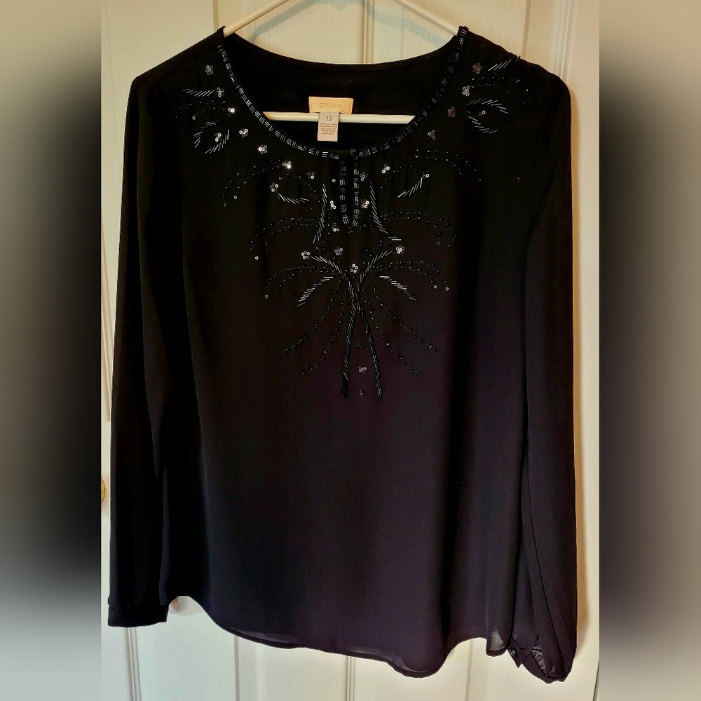 Chico's Beaded Blouse